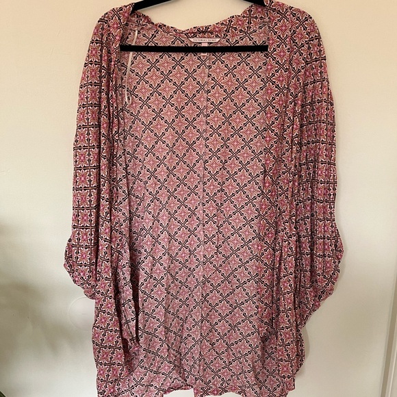 Patterned Women's Short Sleeve Robe - Picture 2 of 2